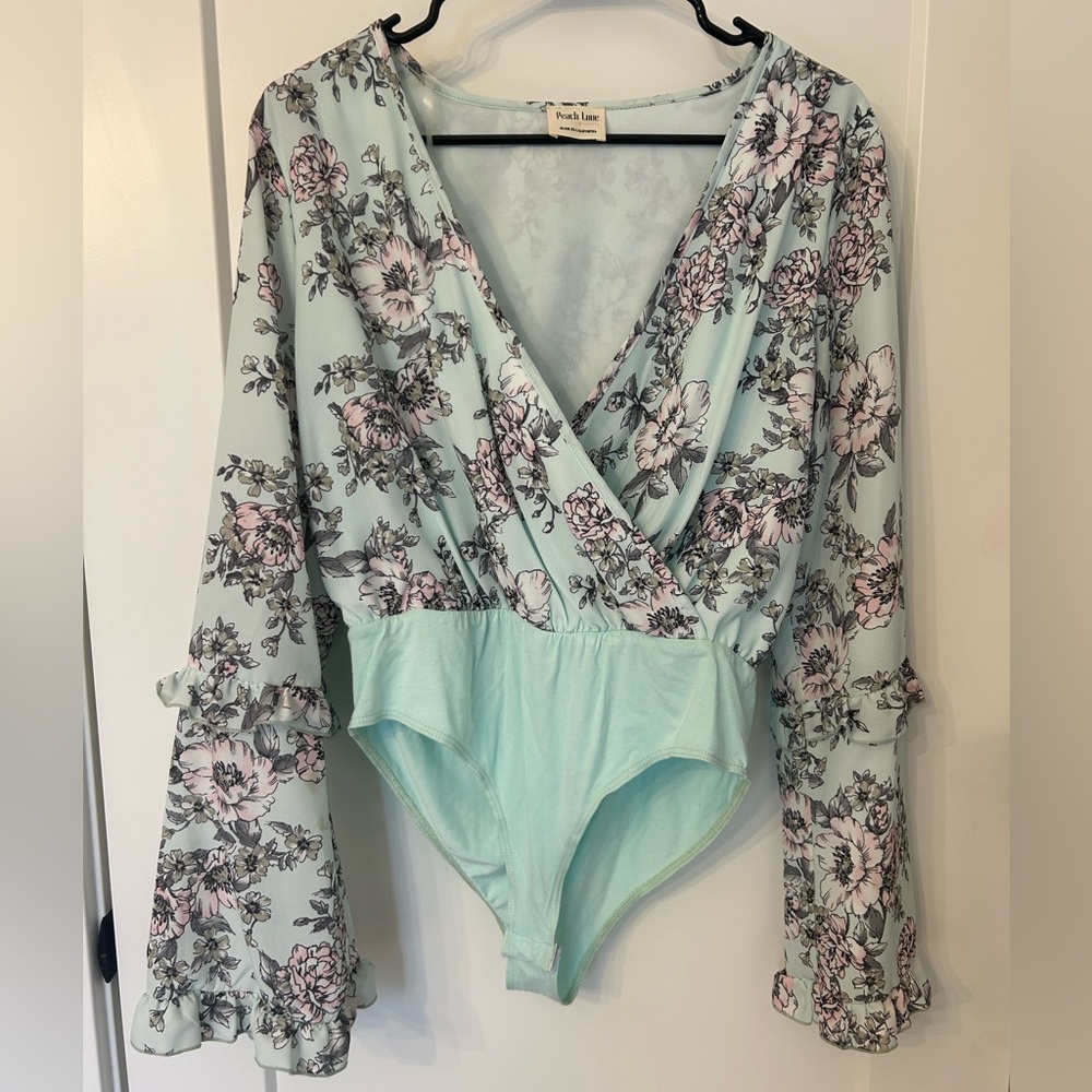 Peach Love California Mint Floral Top